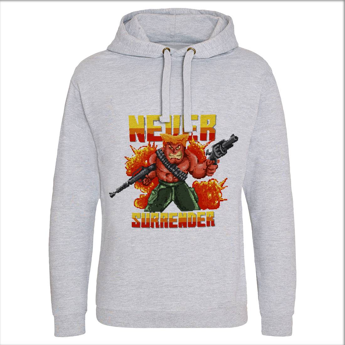 Never Surrender Mens Hoodie Without Pocket Army B939