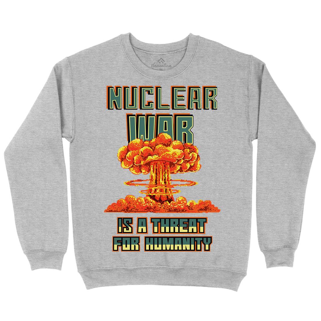 Nuclear War Is A Threat For Humanity Kids Crew Neck Sweatshirt Army B941