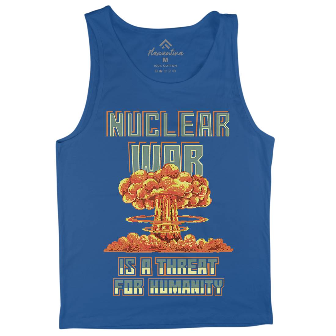 Nuclear War Is A Threat For Humanity Mens Tank Top Vest Army B941