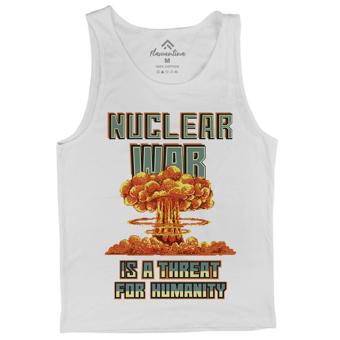 Nuclear War Is A Threat For Humanity Mens Tank Top Vest Army B941
