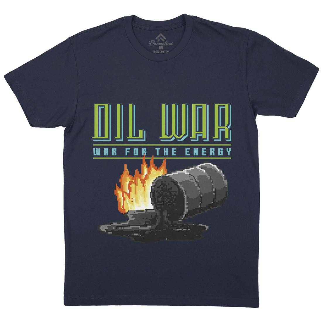 Oil War Mens Crew Neck T-Shirt Army B942