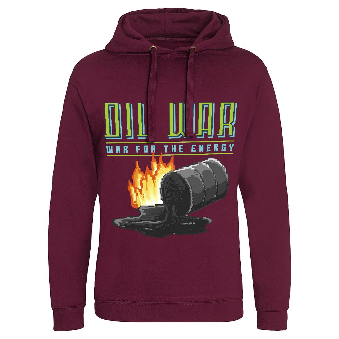 Oil War Mens Hoodie Without Pocket Army B942