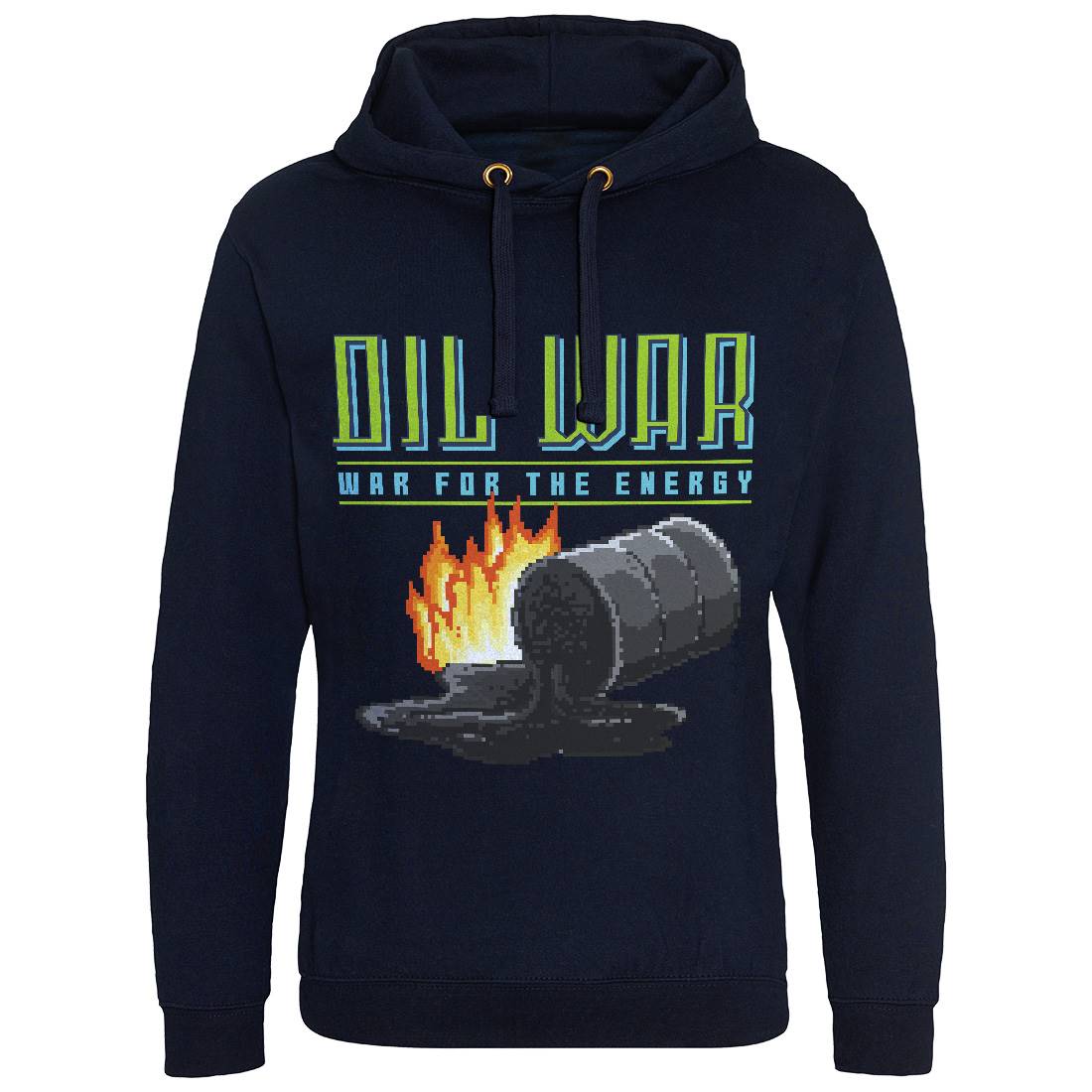 Oil War Mens Hoodie Without Pocket Army B942