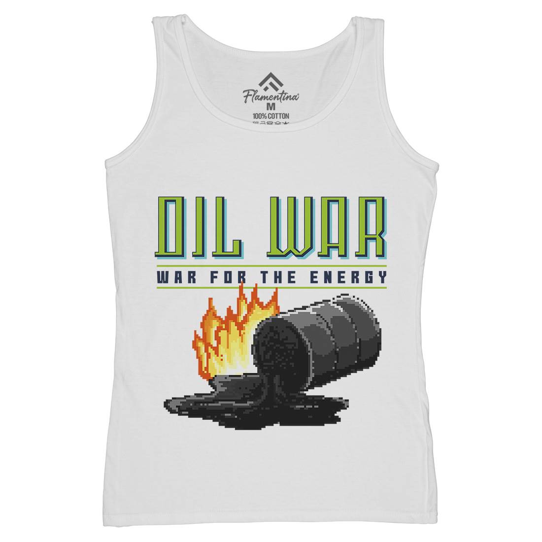 Oil War Womens Organic Tank Top Vest Army B942