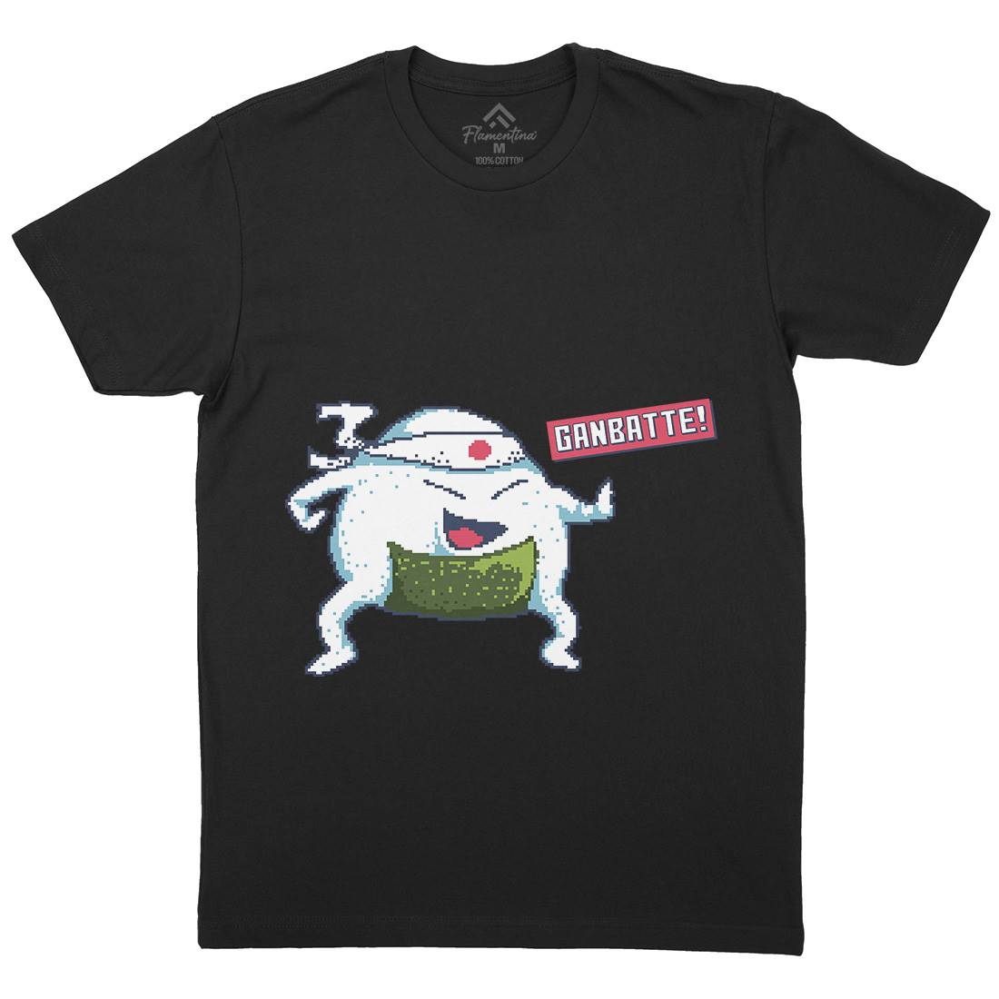 Onigiri Kawaii Character Art Mens Crew Neck T-Shirt Food B943