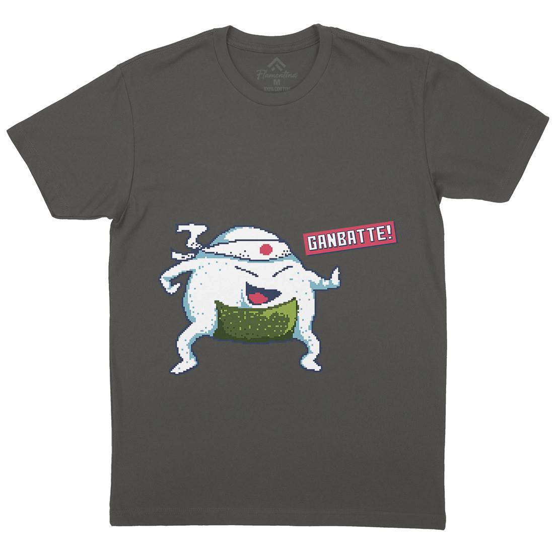 Onigiri Kawaii Character Art Mens Crew Neck T-Shirt Food B943