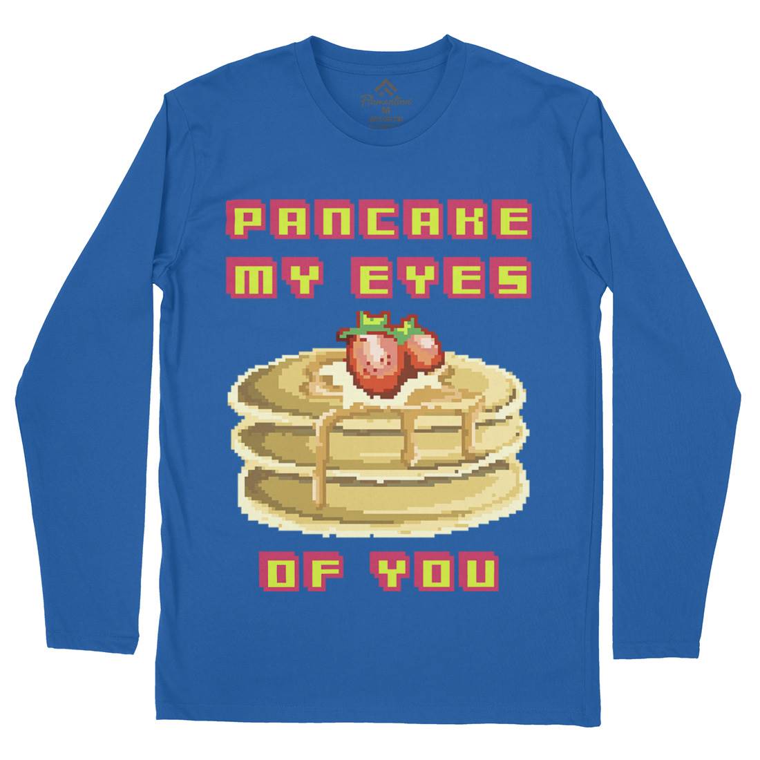 Pancake My Eyes Mens Long Sleeve T-Shirt Food B944