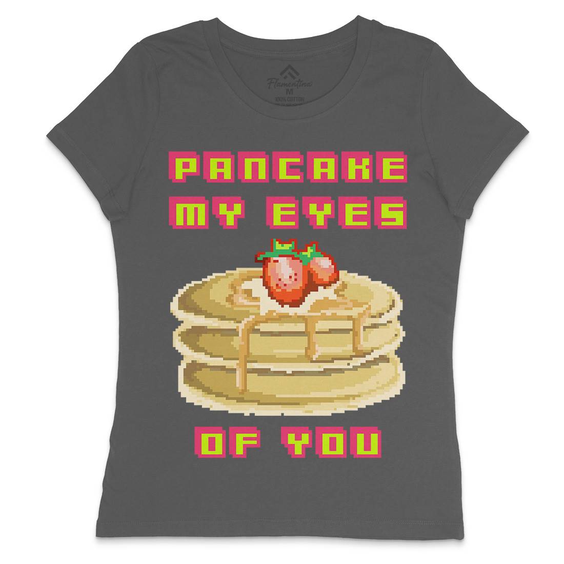 Pancake My Eyes Womens Crew Neck T-Shirt Food B944