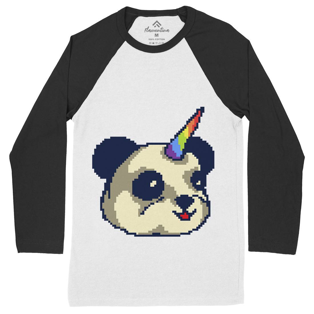 Pandacorn Mens Long Sleeve Baseball T-Shirt Animals B945