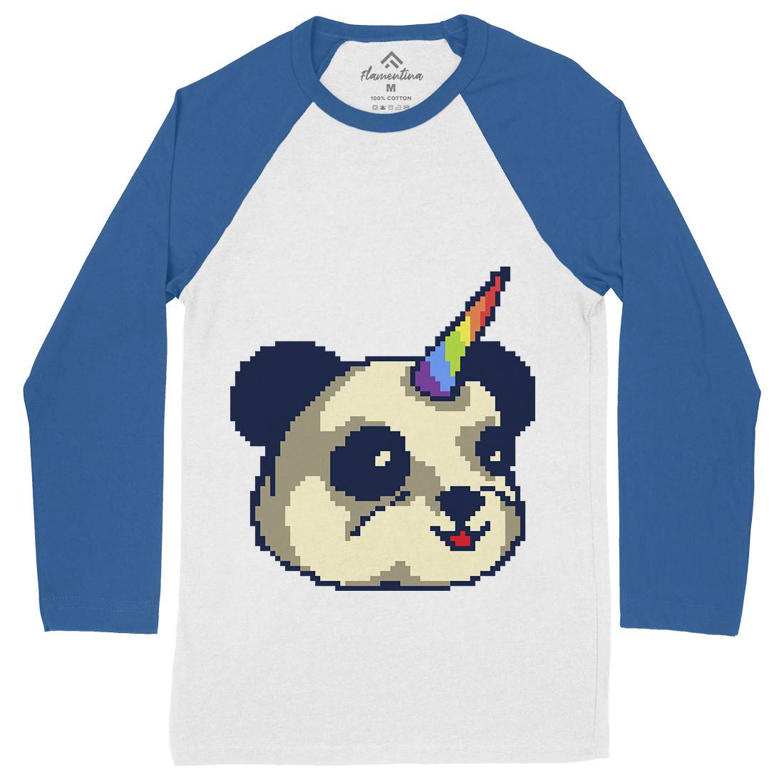 Pandacorn Mens Long Sleeve Baseball T-Shirt Animals B945