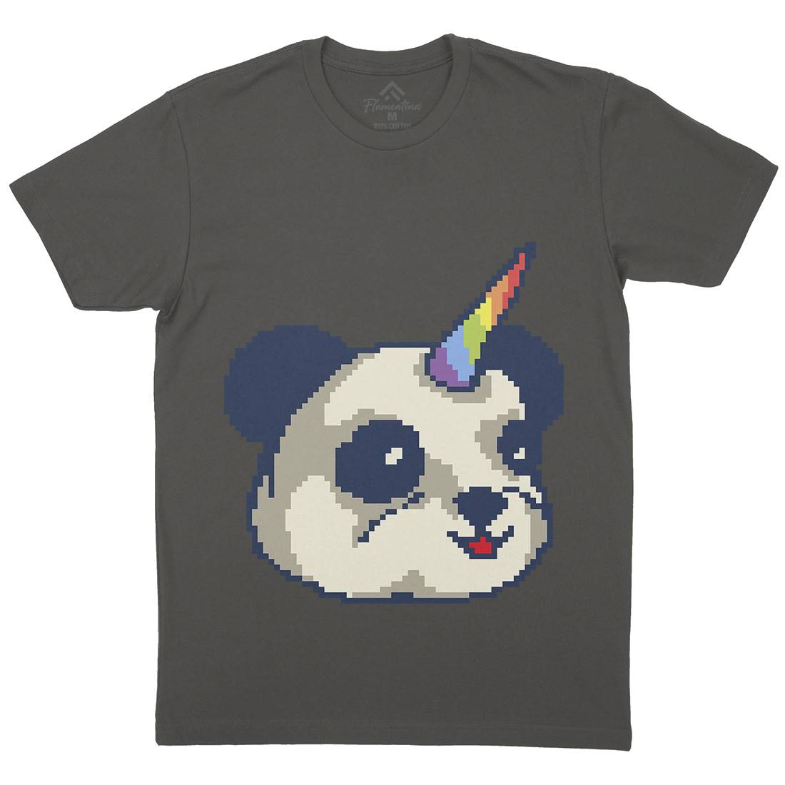 Pandacorn Mens Organic Crew Neck T-Shirt Animals B945