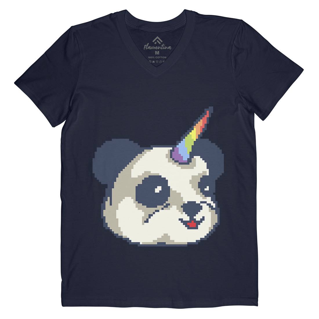 Pandacorn Mens V-Neck T-Shirt Animals B945