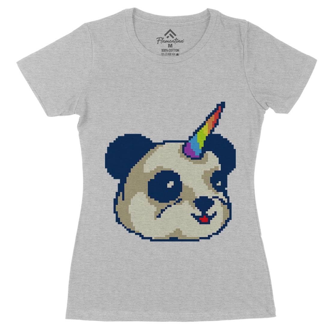 Pandacorn Womens Organic Crew Neck T-Shirt Animals B945