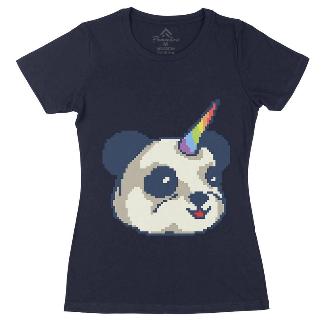 Pandacorn Womens Organic Crew Neck T-Shirt Animals B945