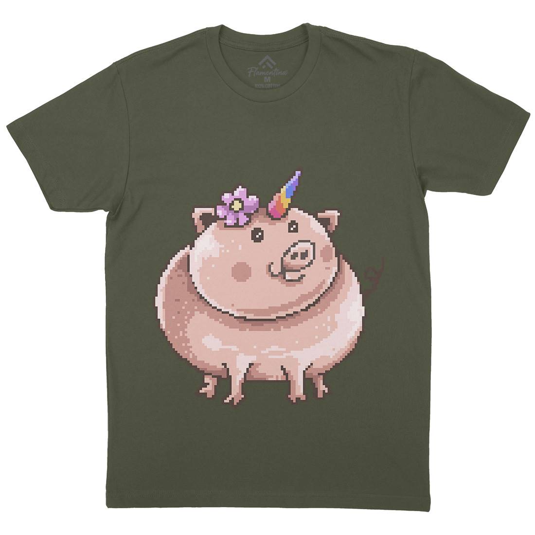 Piggycorn Mens Crew Neck T-Shirt Animals B946