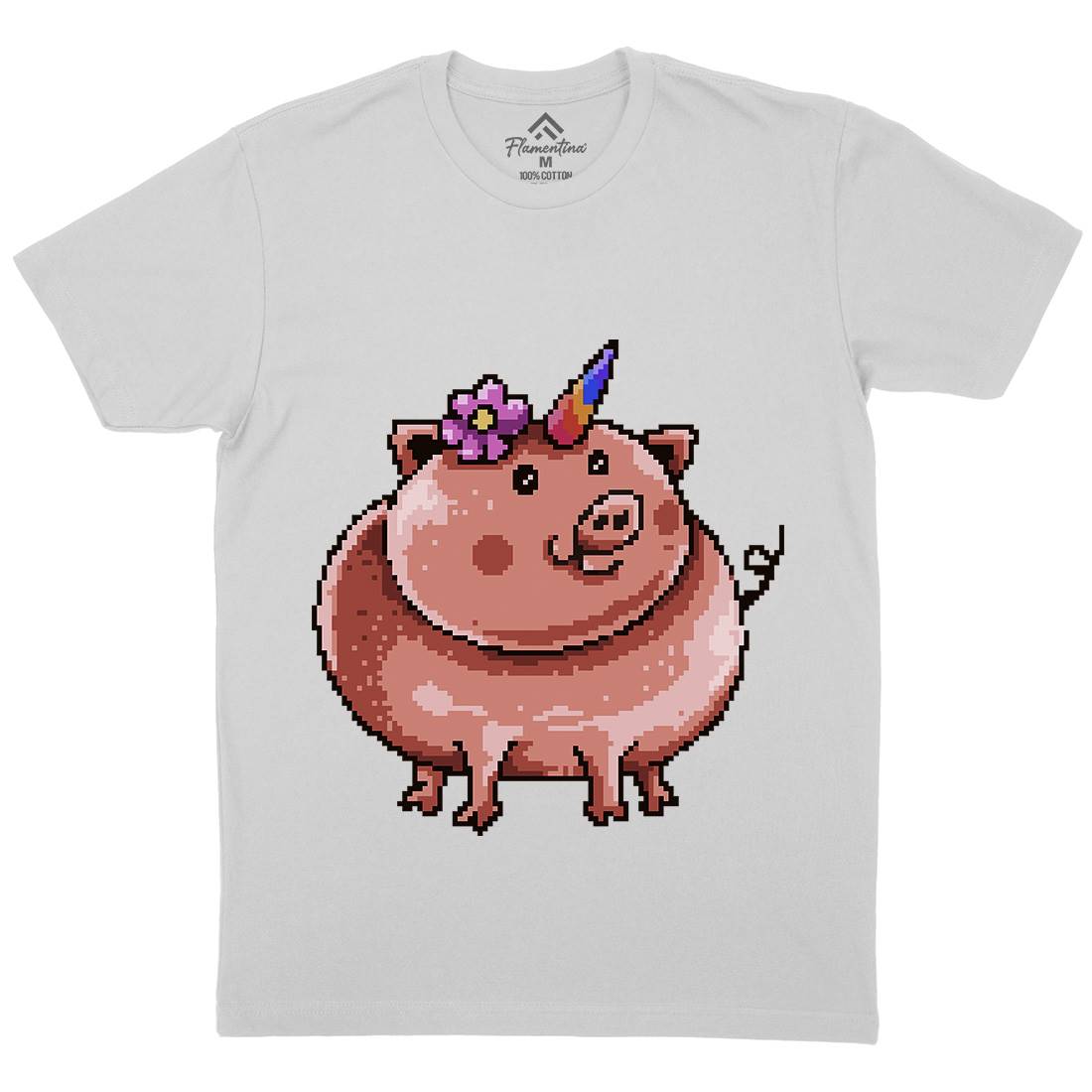 Piggycorn Mens Crew Neck T-Shirt Animals B946