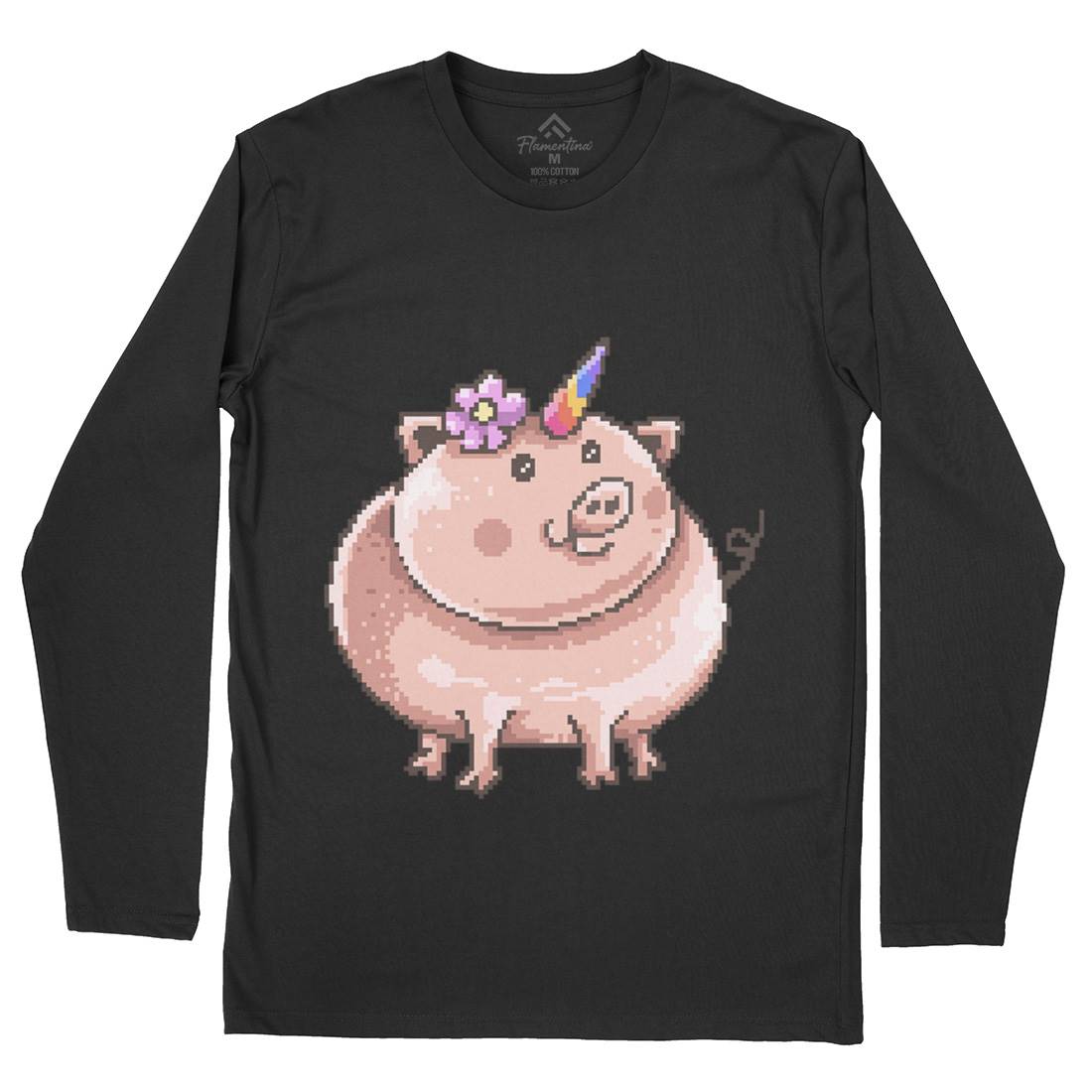 Piggycorn Mens Long Sleeve T-Shirt Animals B946
