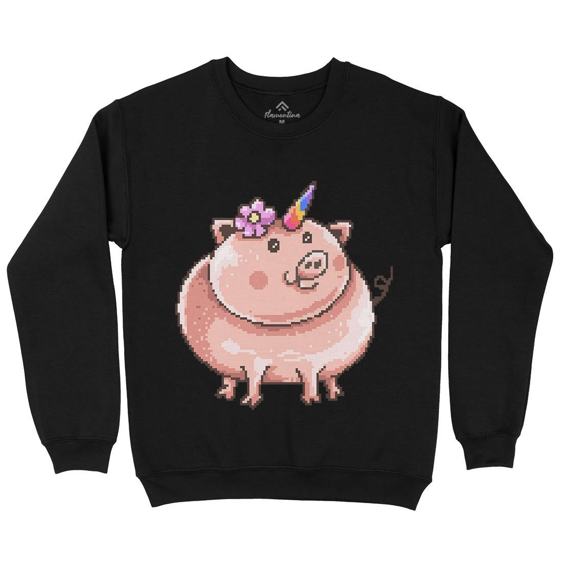 Piggycorn Mens Crew Neck Sweatshirt Animals B946