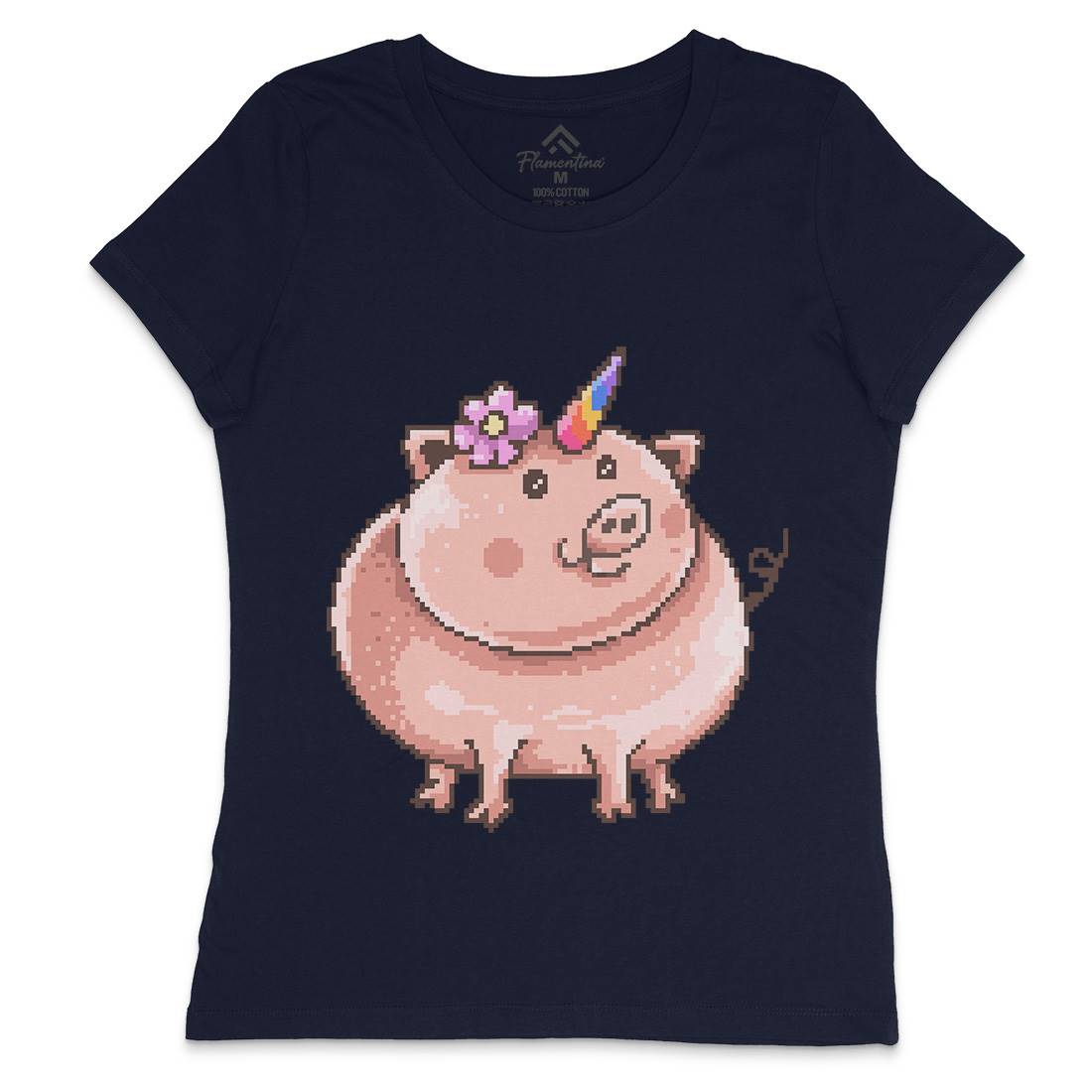 Piggycorn Womens Crew Neck T-Shirt Animals B946