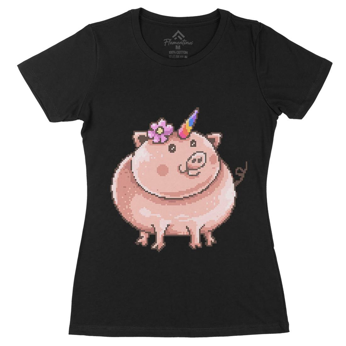 Piggycorn Womens Organic Crew Neck T-Shirt Animals B946