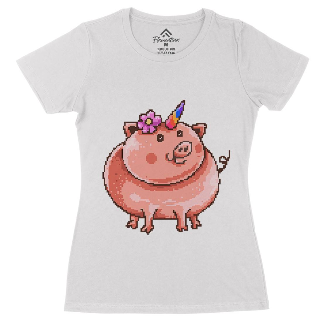 Piggycorn Womens Organic Crew Neck T-Shirt Animals B946