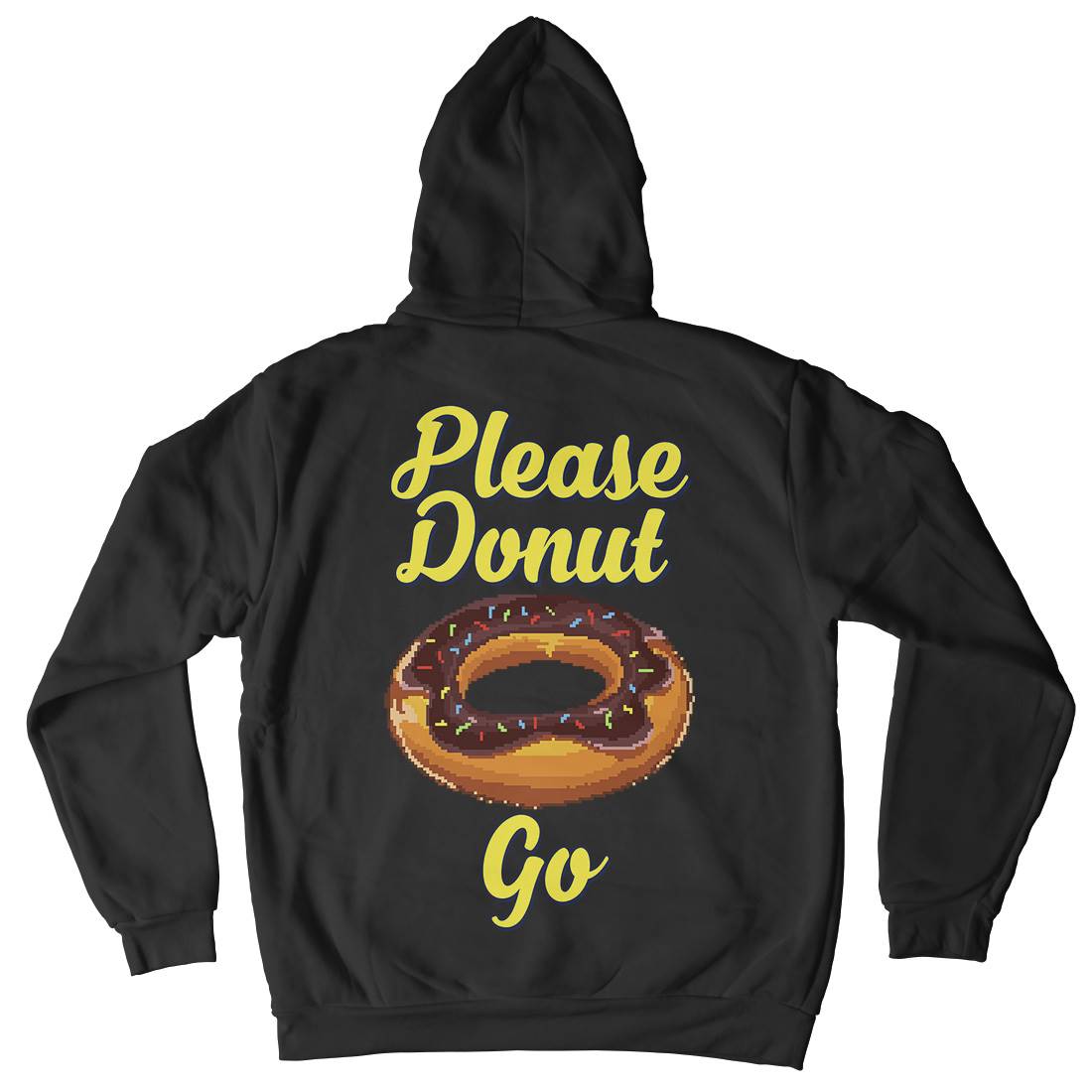 Please Donut Go Food Pun Kids Crew Neck Hoodie Food B947