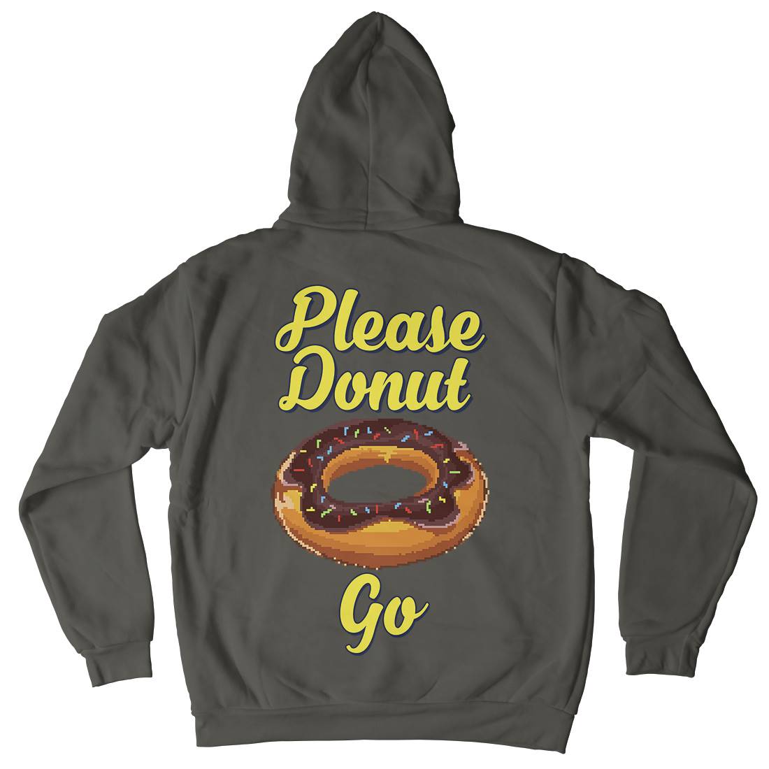 Please Donut Go Food Pun Mens Hoodie With Pocket Food B947