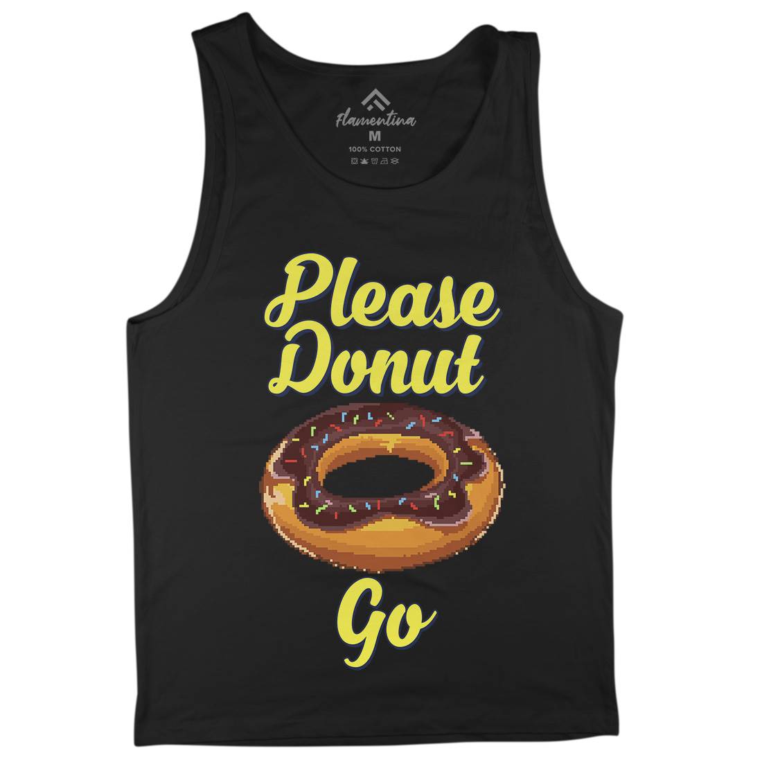 Please Donut Go Food Pun Mens Tank Top Vest Food B947