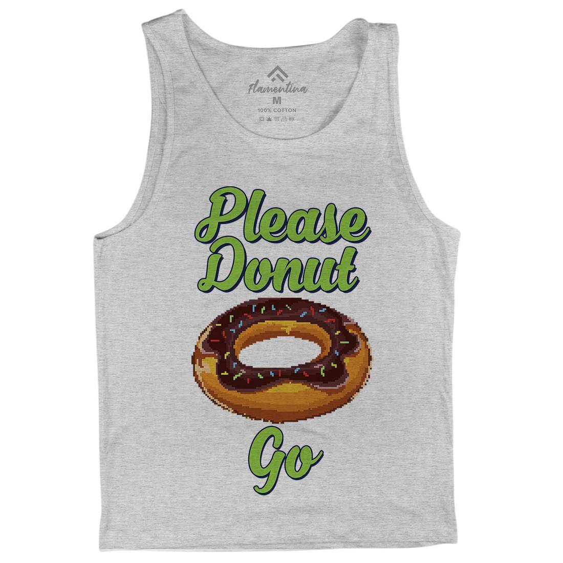 Please Donut Go Food Pun Mens Tank Top Vest Food B947