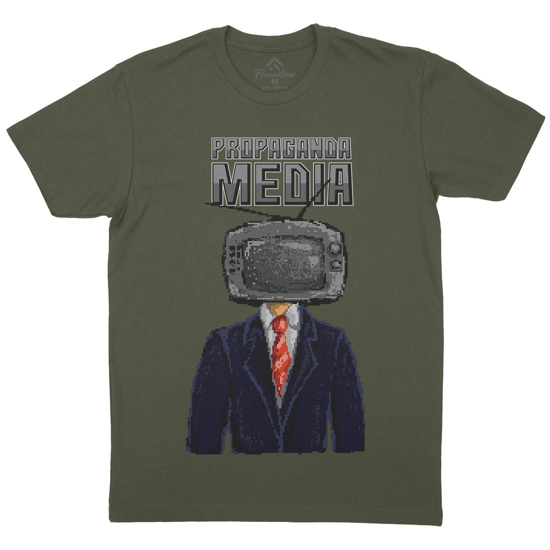 Propaganda Mens Organic Crew Neck T-Shirt Illuminati B948