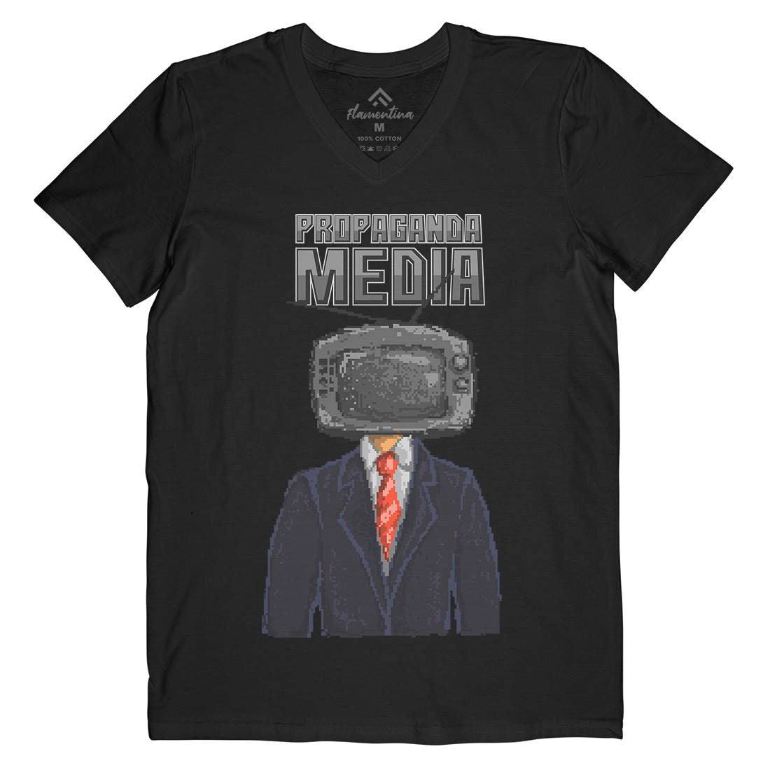 Propaganda Mens V-Neck T-Shirt Illuminati B948