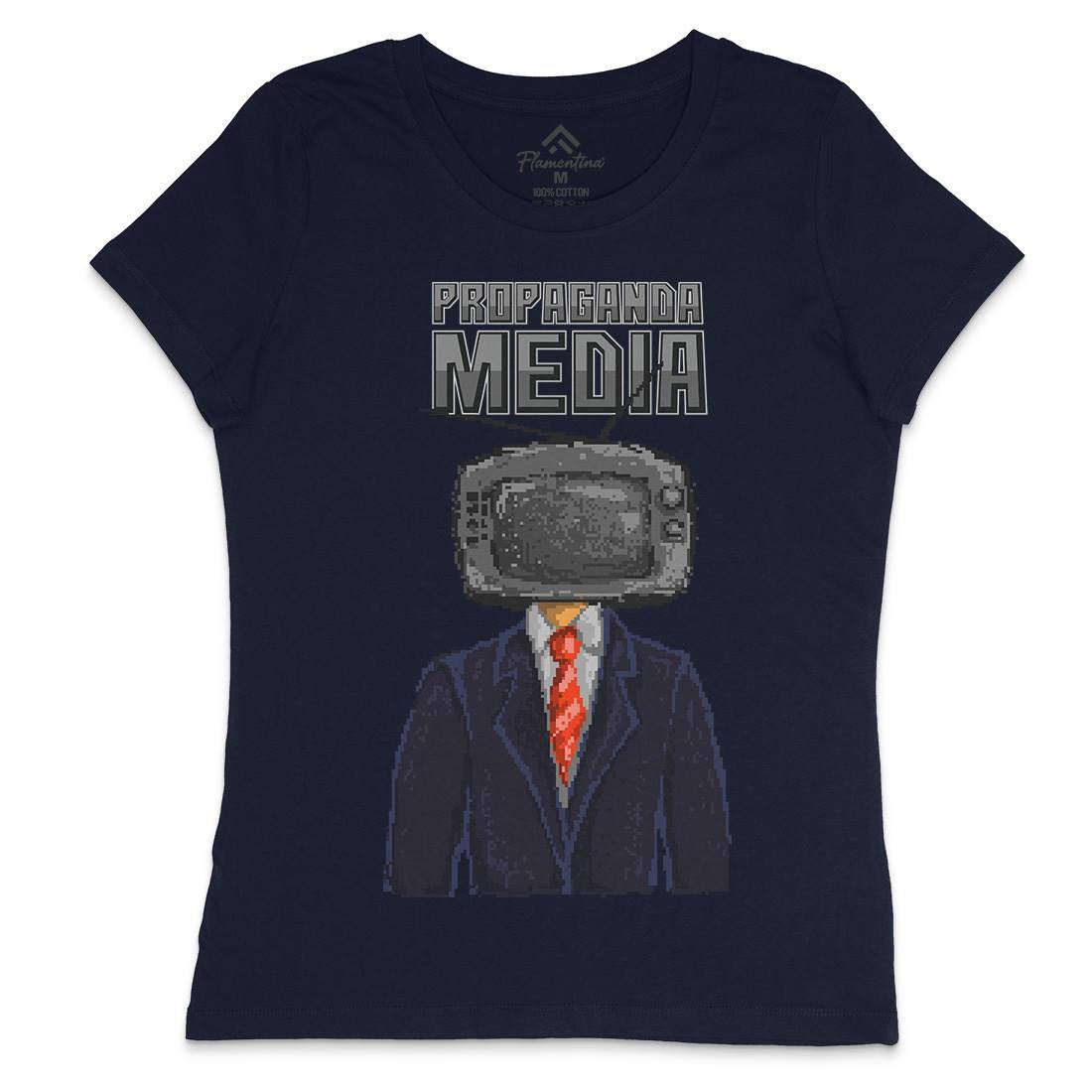 Propaganda Womens Crew Neck T-Shirt Illuminati B948