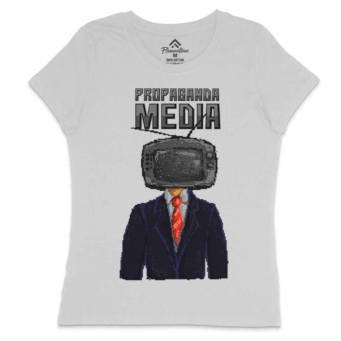 Propaganda Womens Crew Neck T-Shirt Illuminati B948