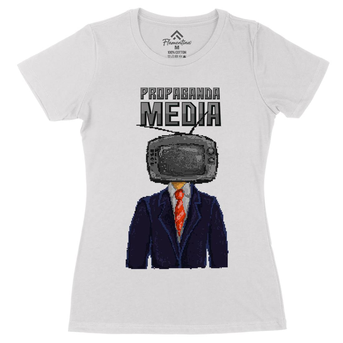Propaganda Womens Organic Crew Neck T-Shirt Illuminati B948