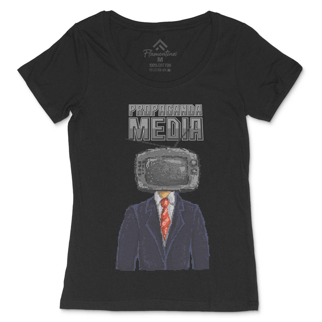 Propaganda Womens Scoop Neck T-Shirt Illuminati B948