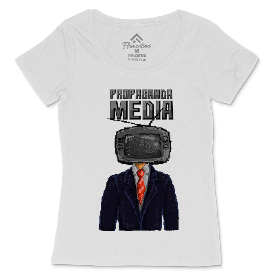 Propaganda Womens Scoop Neck T-Shirt Illuminati B948