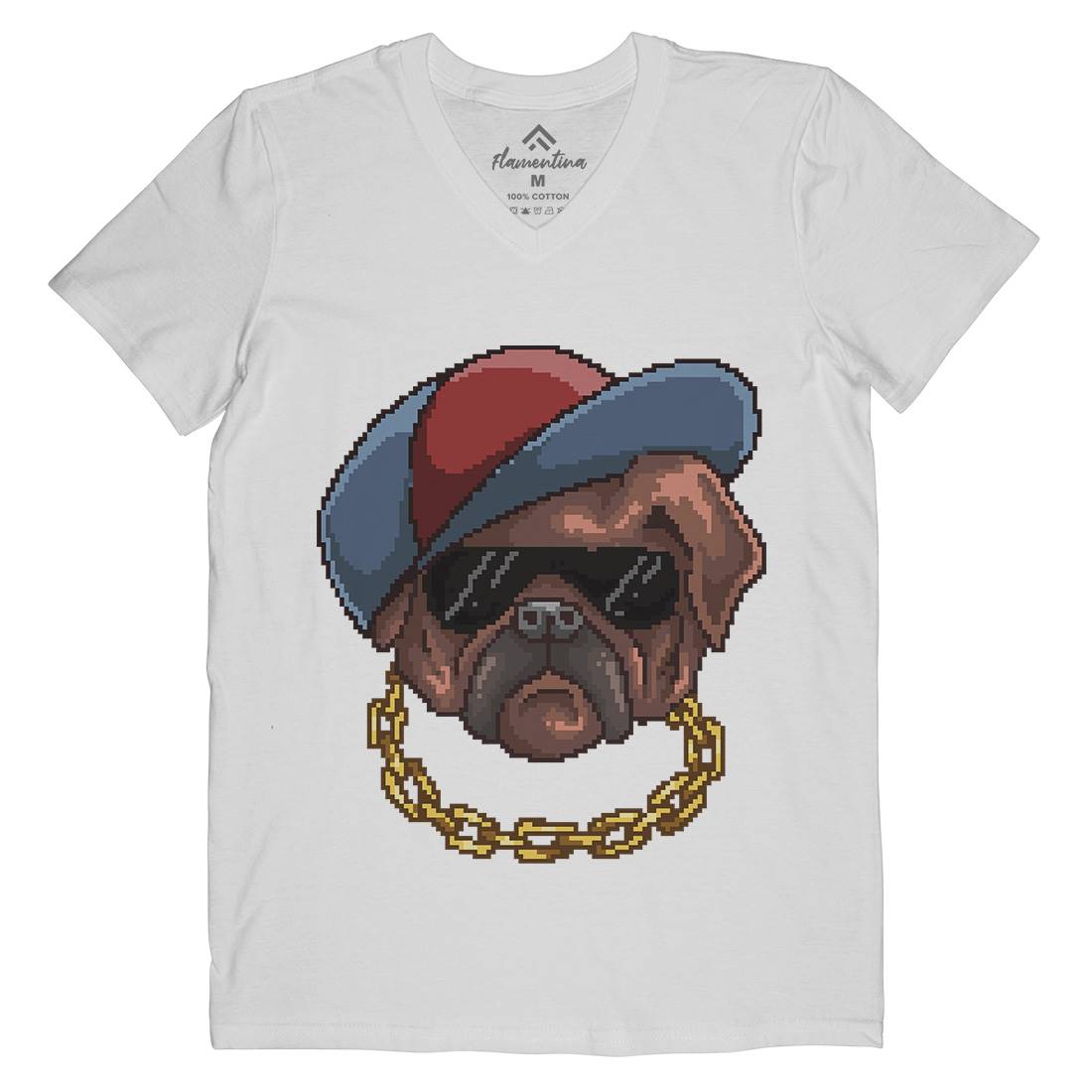 Pug Life Mens V-Neck T-Shirt Animals B949