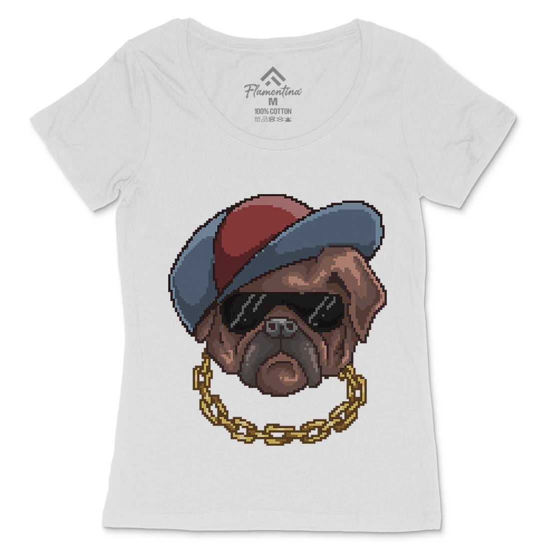 Pug Life Womens Scoop Neck T-Shirt Animals B949