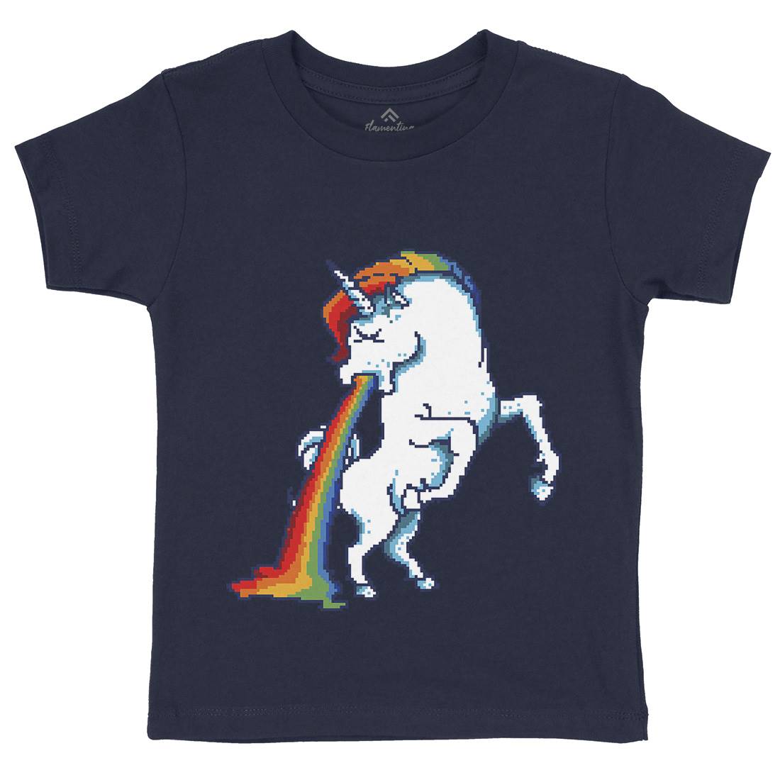 Puke Of The Unicorn Kids Crew Neck T-Shirt Animals B950