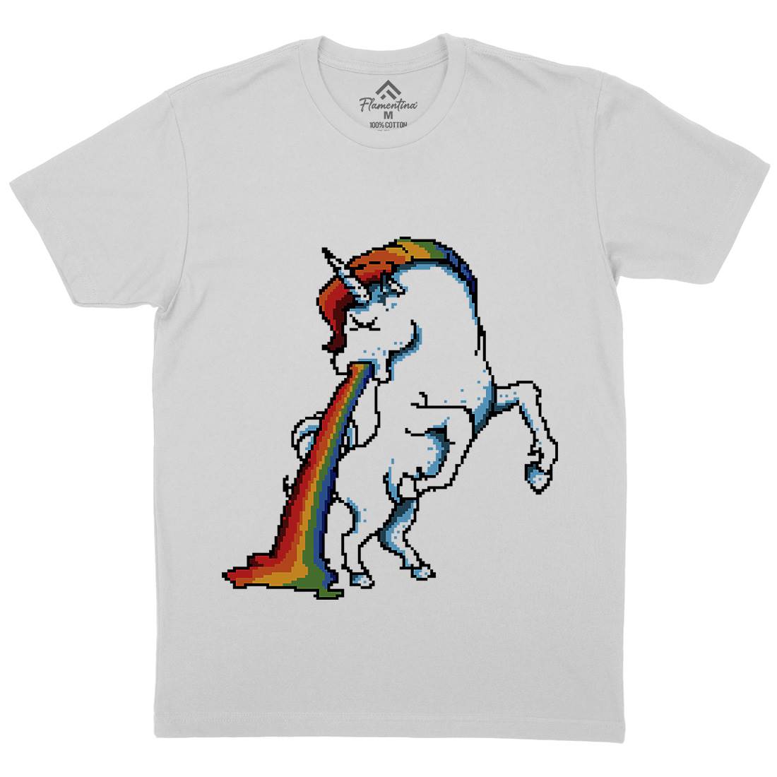 Puke Of The Unicorn Mens Crew Neck T-Shirt Animals B950