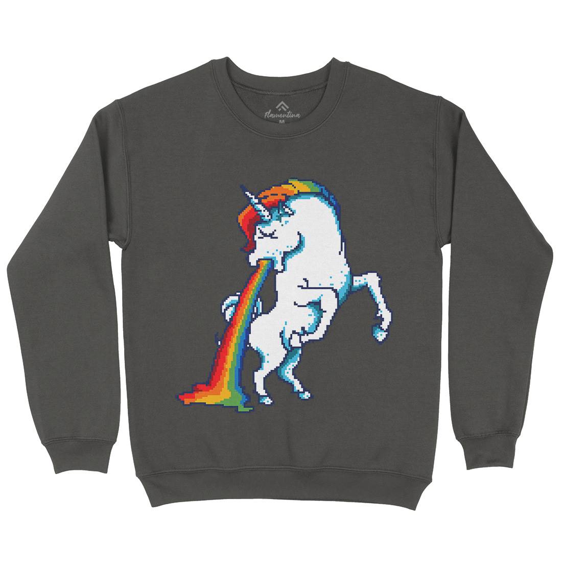 Puke Of The Unicorn Kids Crew Neck Sweatshirt Animals B950