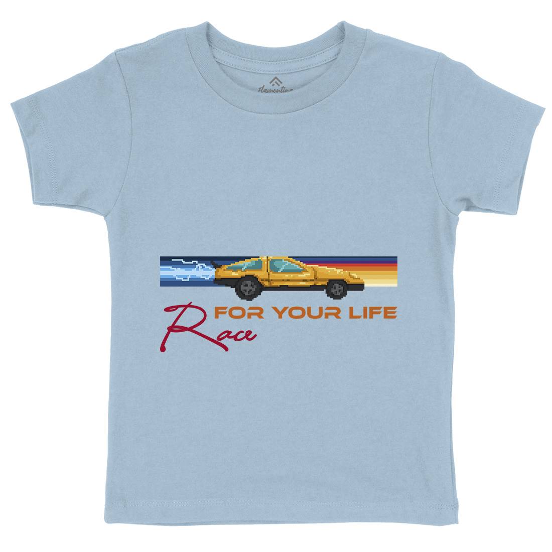 Race For Your Life Kids Crew Neck T-Shirt Cars B951