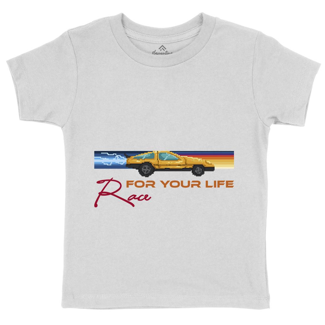 Race For Your Life Kids Organic Crew Neck T-Shirt Cars B951