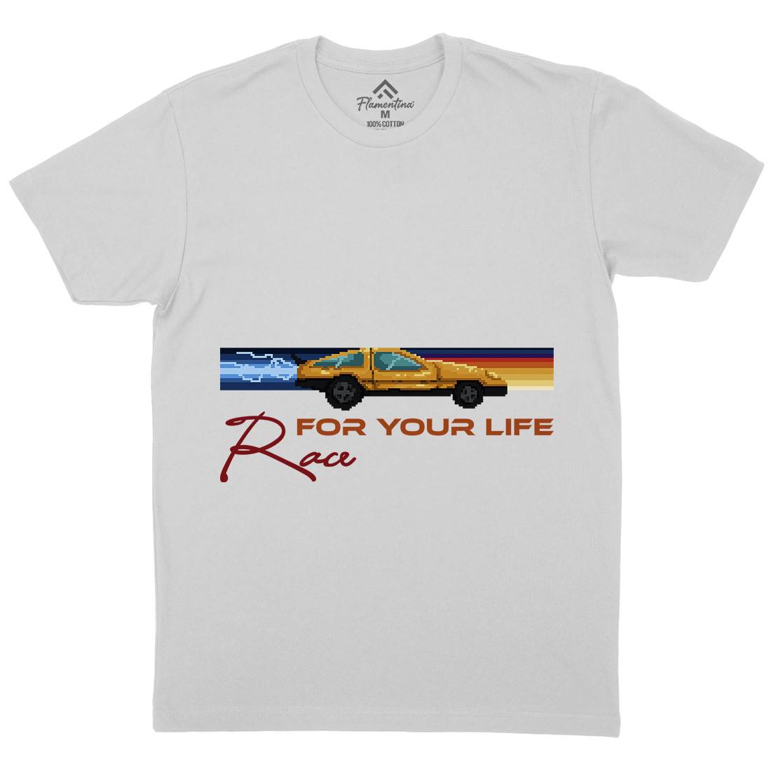 Race For Your Life Mens Crew Neck T-Shirt Cars B951