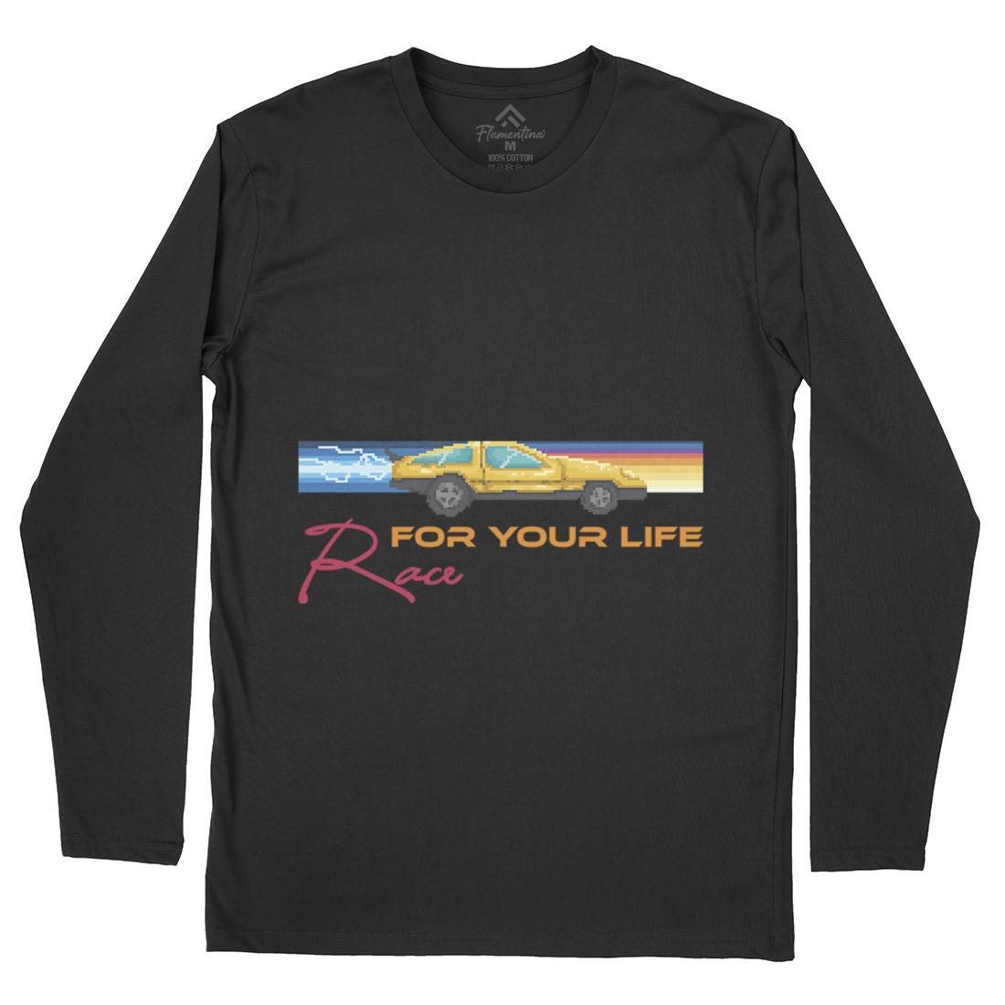 Race For Your Life Mens Long Sleeve T-Shirt Cars B951