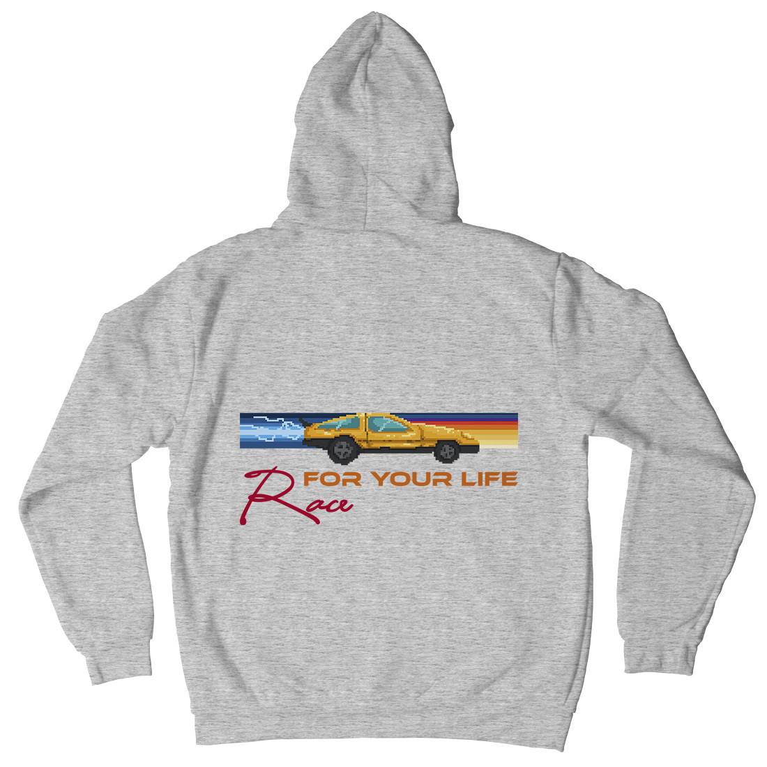 Race For Your Life Mens Hoodie With Pocket Cars B951