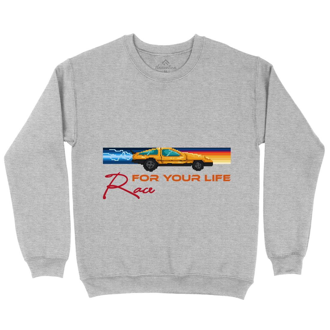 Race For Your Life Mens Crew Neck Sweatshirt Cars B951