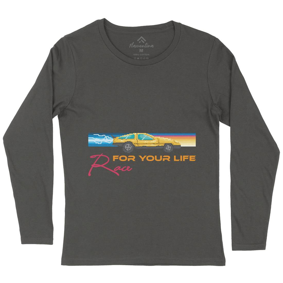 Race For Your Life Womens Long Sleeve T-Shirt Cars B951