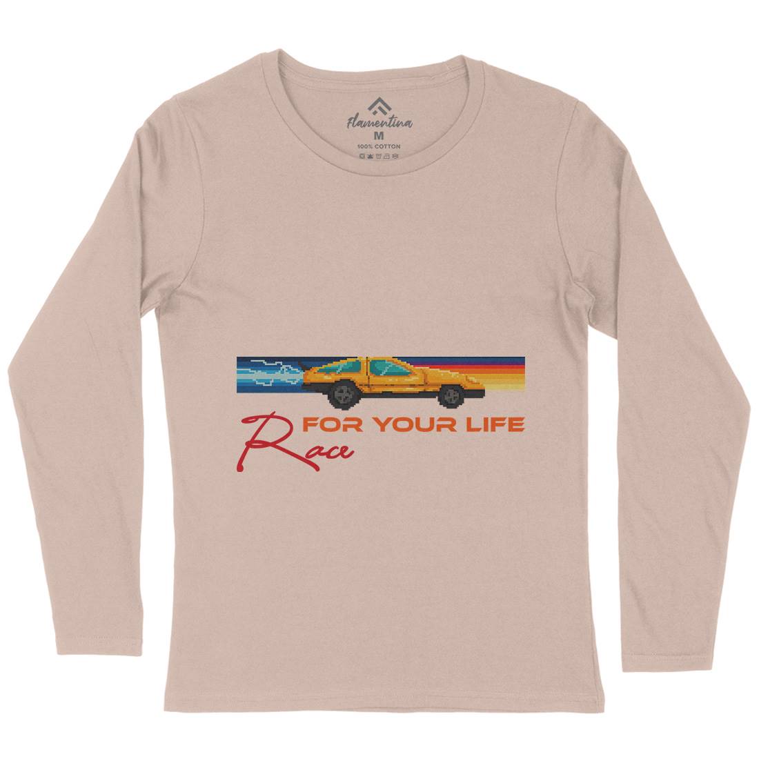 Race For Your Life Womens Long Sleeve T-Shirt Cars B951