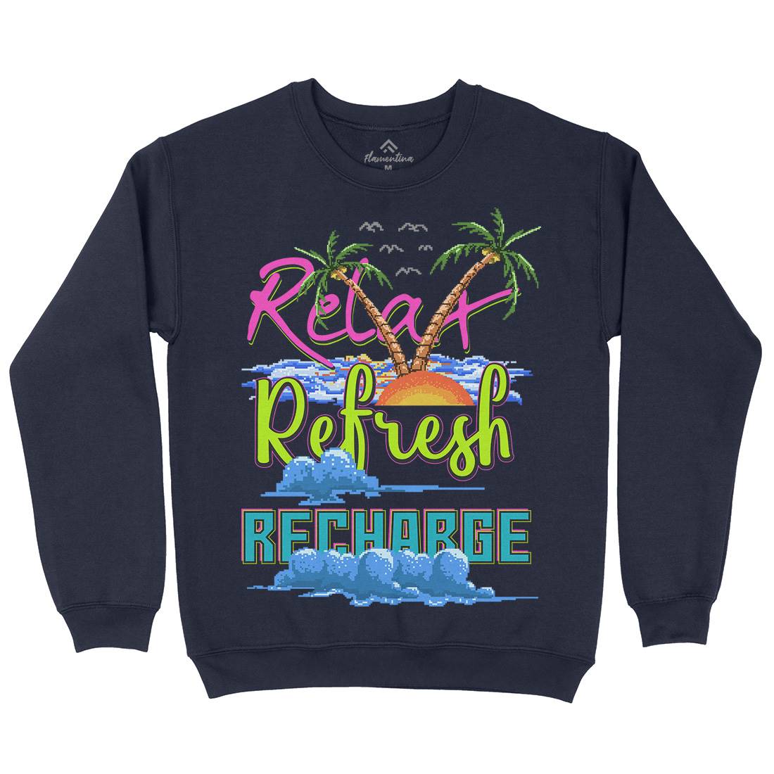 Relax Refresh Recharge Kids Crew Neck Sweatshirt Nature B952
